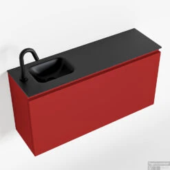 MONDIAZ OLAN 100cm Toiletmeubel Fire. LEX Wastafel Urban Links 1 Kraangat