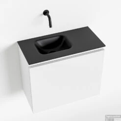 MONDIAZ OLAN 60cm Toiletmeubel Talc. LEX Wastafel Urban Links Geen Kraangat