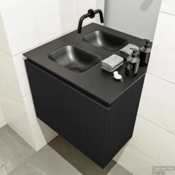 MONDIAZ OLAN 60cm Toiletmeubel Urban. LEX Wastafel Urban Links Geen Kraangat -Duravit Verkoop badkamermeubel olan urban model lex urban right 0010