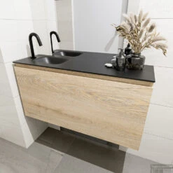 MONDIAZ OLAN 100cm Toiletmeubel Washed_oak. LEX Wastafel Urban Links 1 Kraangat 8 MONDIAZ OLAN 100cm Toiletmeubel Washed_oak. LEX Wastafel Urban Links 1 Kraangat -Duravit Verkoop badkamermeubel olan washed oak model lex urban mid 00021