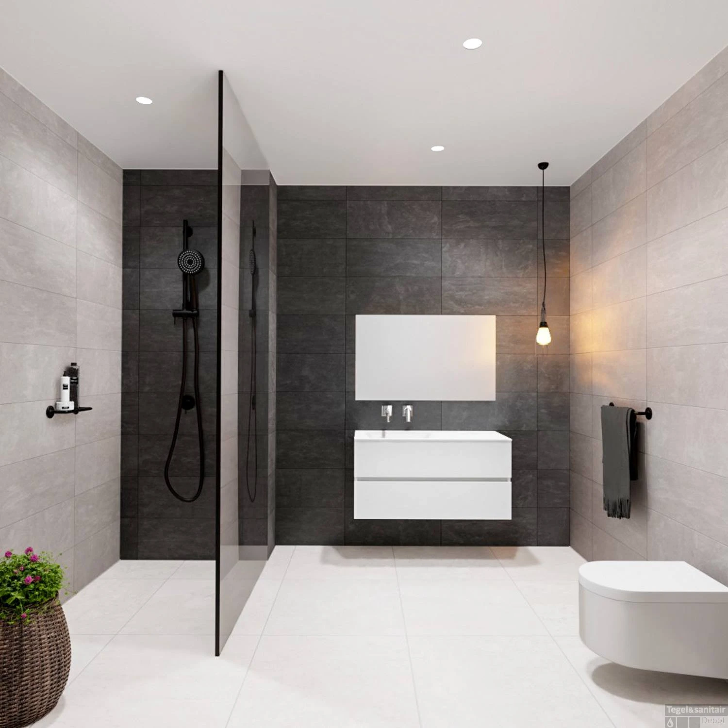 Badkamermeubel Solid Surface BWS Oslo 100x46 Cm Links Mat Wit (zonder Kraangaten) - Afbeelding 5