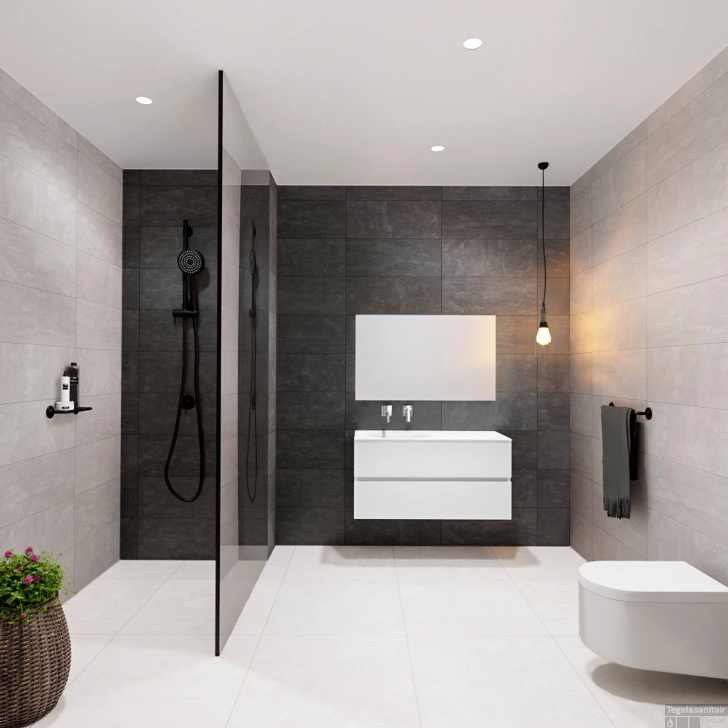 Badkamermeubel Solid Surface BWS Stockholm 100x46 Cm Links Mat Wit (zonder Kraangat) 5 Badkamermeubel Solid Surface BWS Stockholm 100x46 Cm Links Mat Wit (zonder Kraangat) - Afbeelding 5