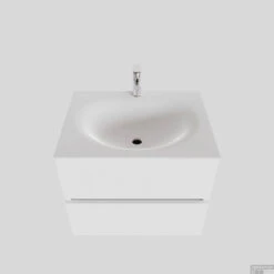 Badkamermeubel Solid Surface BWS Stockholm 60x46 Cm Mat Wit (met 1 Kraangat)