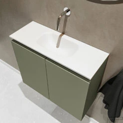 MONDIAZ TURE 60cm Toiletmeubel Army. EDEN Wastafel Talc Midden Geen Kraangat -Duravit Verkoop badkamermeubel ture army model eden talc sidetop 0008