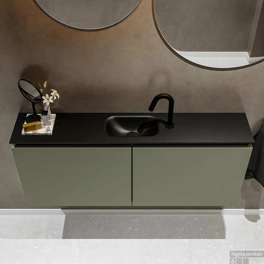 MONDIAZ TURE 120cm Toiletmeubel Army. EDEN Wastafel Urban Midden 1 Kraangat 4 MONDIAZ TURE 120cm Toiletmeubel Army. EDEN Wastafel Urban Midden 1 Kraangat - Afbeelding 4