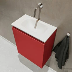 MONDIAZ TURE 40cm Toiletmeubel Fire. EDEN Wastafel Talc Midden Geen Kraangat -Duravit Verkoop badkamermeubel ture fire model eden talc sidetop 0002