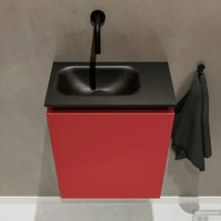 MONDIAZ TURE 40cm Toiletmeubel Fire. EDEN Wastafel Urban Links Geen Kraangat -Duravit Verkoop badkamermeubel ture fire model eden urban top 0006