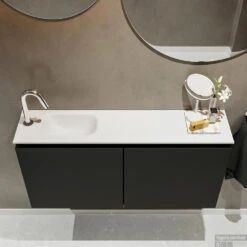 MONDIAZ TURE 100cm Toiletmeubel Urban. EDEN Wastafel Talc Links 1 Kraangat 6 MONDIAZ TURE 100cm Toiletmeubel Urban. EDEN Wastafel Talc Links 1 Kraangat -Duravit Verkoop badkamermeubel ture urban model eden talc top 00021