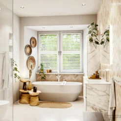 MONDIAZ VICA 120cm Badmeubel Onderkast Carrara 4 Lades. Wastafel CLOUD Rechts 1 Kraangat, Kleur Talc. -Duravit Verkoop badkamermeubel vica carrara cloud talc set3 0055