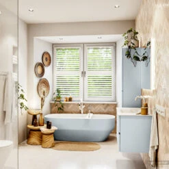 MONDIAZ VICA 90cm Badmeubel Onderkast Clay 2 Lades. Wastafel CLOUD Midden 1 Kraangat, Kleur Talc Met Spiegel LED. -Duravit Verkoop badkamermeubel vica clay cloud talc set3 0008