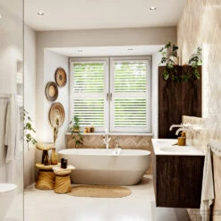 MONDIAZ VICA 140cm Badmeubel Onderkast Dark Brown 2 Lades. Wastafel MOON Dubbel Zonder Kraangat, Kleur Talc. -Duravit Verkoop badkamermeubel vica dark brown moon talc set3 0045