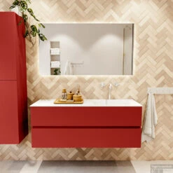 MONDIAZ VICA 130cm Badmeubel Onderkast Fire 2 Lades. Wastafel CLOUD Rechts 1 Kraangat, Kleur Talc Met Spiegel LED. 12 MONDIAZ VICA 130cm Badmeubel Onderkast Fire 2 Lades. Wastafel CLOUD Rechts 1 Kraangat, Kleur Talc Met Spiegel LED. -Duravit Verkoop badkamermeubel vica fire cloud talc set1 0032