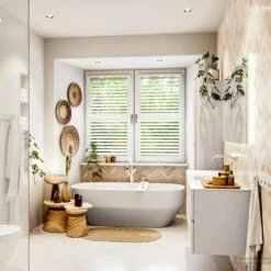 MONDIAZ VICA 140cm Badmeubel Onderkast Linen 2 Lades. Wastafel Moon Midden Zonder Kraangat, Kleur Talc Met Spiegel LED. -Duravit Verkoop badkamermeubel vica linen moon talc set3 0042