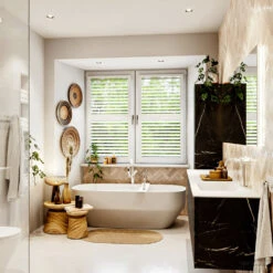 MONDIAZ VICA 190cm Badmeubel Onderkast Marquina 4 Lades. Wastafel CLOUD Rechts 1 Kraangat, Kleur Talc Met Spiegel LED. -Duravit Verkoop badkamermeubel vica marquina cloud talc set3 0097