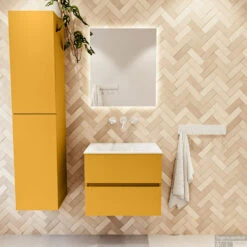 MONDIAZ VICA 60cm Badmeubel Onderkast Ocher 2 Lades. Wastafel CLOUD Midden Zonder Kraangat, Kleur Talc Met Spiegel LED. 12 MONDIAZ VICA 60cm Badmeubel Onderkast Ocher 2 Lades. Wastafel CLOUD Midden Zonder Kraangat, Kleur Talc Met Spiegel LED. -Duravit Verkoop badkamermeubel vica ocher cloud talc set1 0003