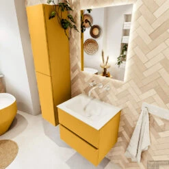 MONDIAZ VICA 60cm Badmeubel Onderkast Ocher 2 Lades. Wastafel CLOUD Midden Zonder Kraangat, Kleur Talc Met Spiegel LED. 10 MONDIAZ VICA 60cm Badmeubel Onderkast Ocher 2 Lades. Wastafel CLOUD Midden Zonder Kraangat, Kleur Talc Met Spiegel LED. -Duravit Verkoop badkamermeubel vica ocher cloud talc set2 0003