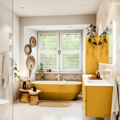 MONDIAZ VICA 180cm Badmeubel Onderkast Ocher 4 Lades. Wastafel Moon Rechts Zonder Kraangat, Kleur Talc Met Spiegel LED. -Duravit Verkoop badkamermeubel vica ocher moon talc set3 0094