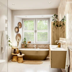 MONDIAZ VICA 150cm Badmeubel Onderkast Oro 4 Lades. Wastafel MOON Dubbel Zonder Kraangat, Kleur Talc. -Duravit Verkoop badkamermeubel vica oro moon talc set3 0077