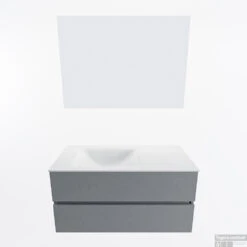 MONDIAZ VICA 100cm Badmeubel Onderkast Plata 2 Lades. Wastafel CLOUD Links Zonder Kraangat, Kleur Talc Met Spiegel LED. 11 MONDIAZ VICA 100cm Badmeubel Onderkast Plata 2 Lades. Wastafel CLOUD Links Zonder Kraangat, Kleur Talc Met Spiegel LED. -Duravit Verkoop badkamermeubel vica plata cloud talc google11 0014