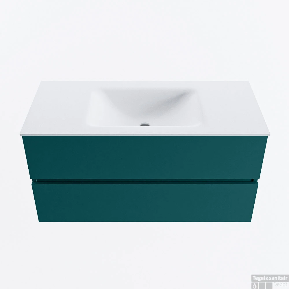 MONDIAZ VICA 100cm Badmeubel Onderkast Smag 2 Lades. Wastafel CLOUD Midden Zonder Kraangat, Kleur Talc. 1 MONDIAZ VICA 100cm Badmeubel Onderkast Smag 2 Lades. Wastafel CLOUD Midden Zonder Kraangat, Kleur Talc.