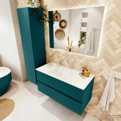 MONDIAZ VICA 100cm Badmeubel Onderkast Smag 2 Lades. Wastafel CLOUD Midden Zonder Kraangat, Kleur Talc. 9 MONDIAZ VICA 100cm Badmeubel Onderkast Smag 2 Lades. Wastafel CLOUD Midden Zonder Kraangat, Kleur Talc. -Duravit Verkoop badkamermeubel vica smag cloud talc set2 0013