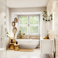 MONDIAZ VICA 120cm Badmeubel Onderkast Talc 4 Lades. Wastafel Moon Links Zonder Kraangat, Kleur Talc Met Spiegel LED. -Duravit Verkoop badkamermeubel vica talc moon talc set3 0057