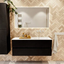 MONDIAZ VICA 120cm Badmeubel Onderkast Urban 2 Lades. Wastafel CLOUD Rechts Zonder Kraangat, Kleur Talc. 11 MONDIAZ VICA 120cm Badmeubel Onderkast Urban 2 Lades. Wastafel CLOUD Rechts Zonder Kraangat, Kleur Talc. -Duravit Verkoop badkamermeubel vica urban cloud talc set1 0028