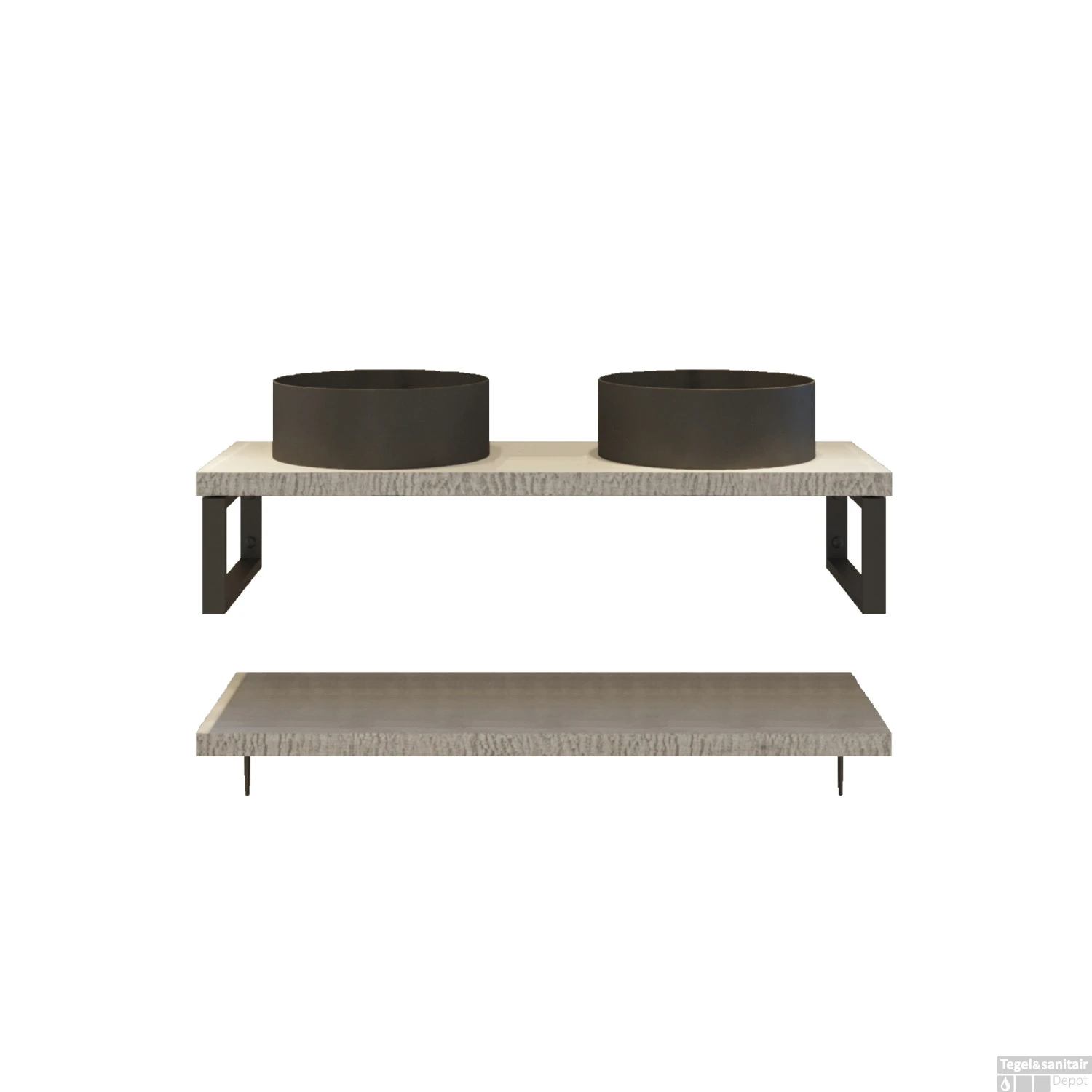 Badkamermeubelset BWS Eiken Massief Hout Bovenblad Met Boomschors 140 Cm Wit 4 Badkamermeubelset BWS Eiken Massief Hout Bovenblad Met Boomschors 140 Cm Wit - Afbeelding 4