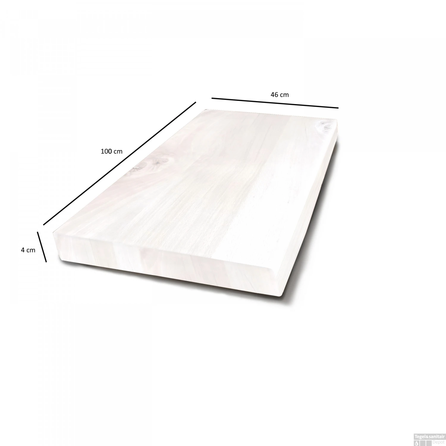 Badkamermeubelset BWS Eiken Massief Hout Bovenblad Recht 100 Cm Olie Natuur - Afbeelding 3