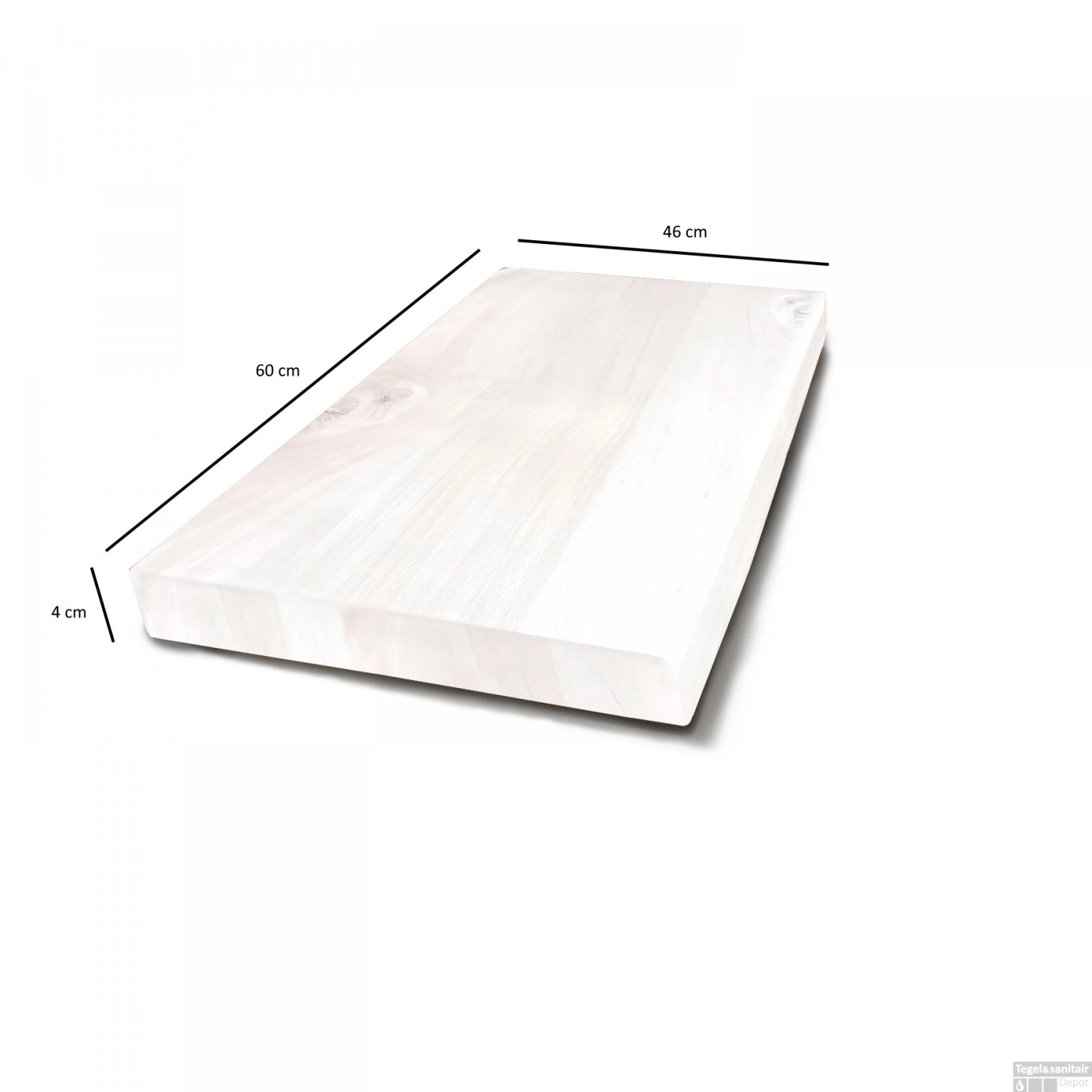 Badkamermeubelset BWS Eiken Massief Hout Bovenblad Recht 60 Cm Olie Natuur - Afbeelding 3