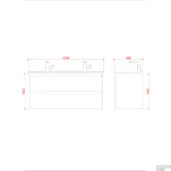 Badkamermeubelset Boss & Wessing Sally 120 Cm Twee Soft-Close Lades Eiken -Duravit Verkoop badkamermeubelset creavit sally 120 cm twee soft close lades eiken tech