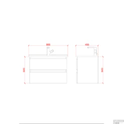 Badkamermeubelset Boss & Wessing Sally 80 Cm Twee Soft-Close Lades Eiken -Duravit Verkoop badkamermeubelset creavit sally 80 cm twee soft close lades eiken tech