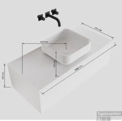 Badkamermeubelset Mondiaz LAGOM 120 Cm Met Topblad Gecentreerde Wastafel Solid Surface Opzetkom Binx Zonder Kraangaten Mat Wit (1 Lade) 7 Badkamermeubelset Mondiaz LAGOM 120 Cm Met Topblad Gecentreerde Wastafel Solid Surface Opzetkom Binx Zonder Kraangaten Mat Wit (1 Lade) -Duravit Verkoop badkamermeubelset mondiaz lagom 120 cm met topblad led gecentreerde wastafel solid surface zonder kraangaten tech