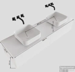 Badkamermeubelset Mondiaz LAGOM 180 Cm Met Topblad Dubbele Wastafel Solid Surface Opzetkom Binx Zonder Kraangaten Mat Wit (2 Laden) 7 Badkamermeubelset Mondiaz LAGOM 180 Cm Met Topblad Dubbele Wastafel Solid Surface Opzetkom Binx Zonder Kraangaten Mat Wit (2 Laden) -Duravit Verkoop badkamermeubelset mondiaz lagom 180 cm met topblad led dubbele wastafel solid surface opzetkom zonder kraangaten tech