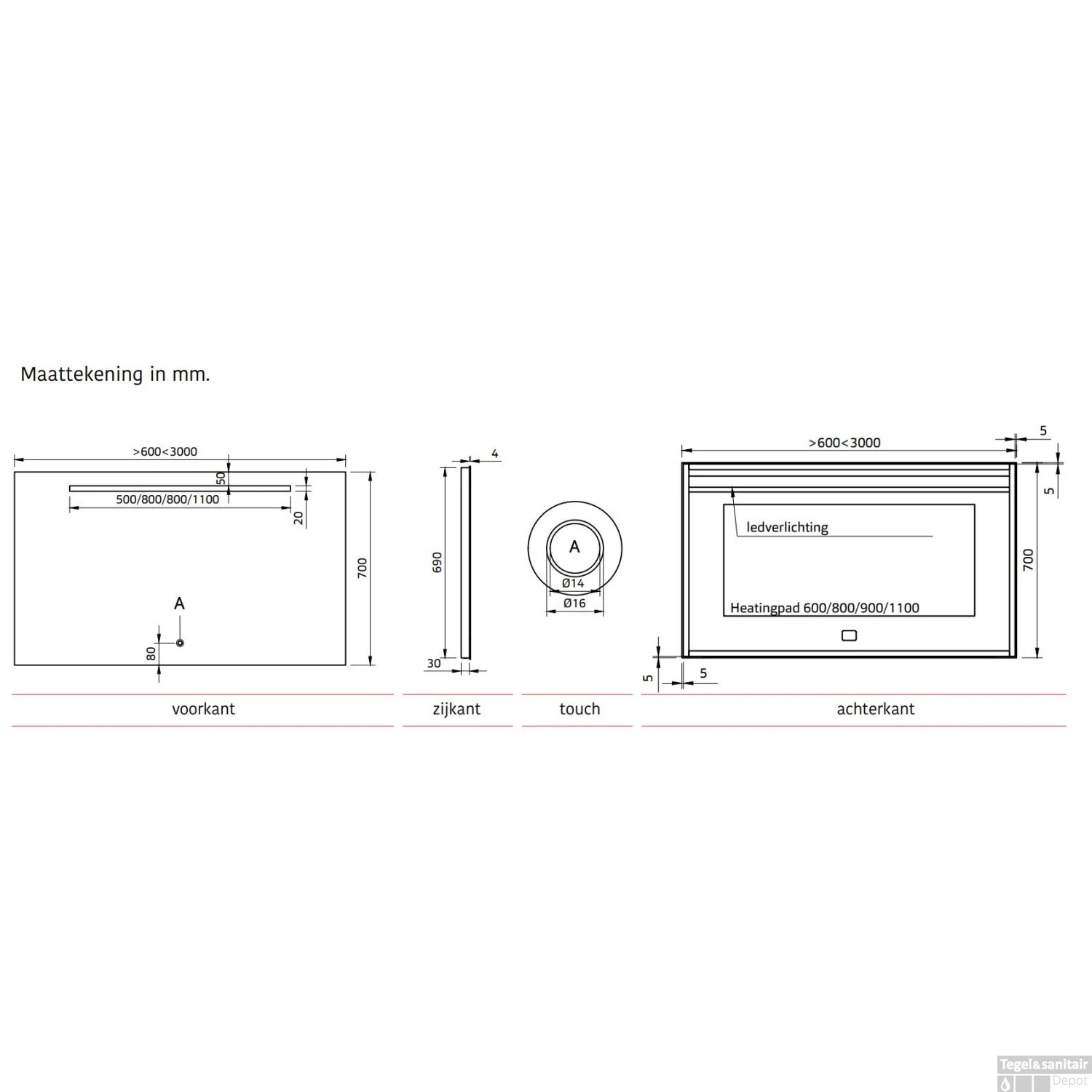 Badkamerspiegel Xenz Bardolino 200x70 Cm Met Ledverlichting En Spiegelverwarming 4 Badkamerspiegel Xenz Bardolino 200x70 Cm Met Ledverlichting En Spiegelverwarming - Afbeelding 4