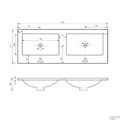 ACTIE BWS Badmeubel | Paris | 120cm | 2 Kraangaten | Compleet | Canyon Oak -Duravit Verkoop badmeubel boss wessing paris 120 cm compleet geleverd canyon oak tech