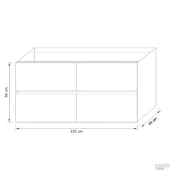 Badkamermeubel Solid Surface BWS Stockholm 120x45 Cm Mat Zwart Urban Dubbel (2 Kraangaten, 4 Lades) -Duravit Verkoop badmeubel bws 120 cm tech 24