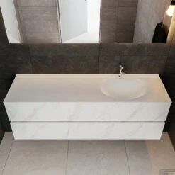 Tegeldepot Woonwinkel -Duravit Verkoop badmeubel bws madrid 150 solid surface rechts 1krg detail
