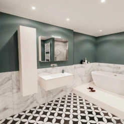 Badkamermeubel BWS Madrid Wit 100x45x30 Cm Mat Witte Solid Surface Wastafel (0 Kraangaten) 8 Badkamermeubel BWS Madrid Wit 100x45x30 Cm Mat Witte Solid Surface Wastafel (0 Kraangaten) -Duravit Verkoop badmeubel bws wit 100 cm 1ld 0krg detail2