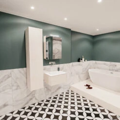 Badkamermeubel BWS Madrid Wit 60x45x30 Cm Mat Witte Solid Surface Wastafel (0 Kraangaten) -Duravit Verkoop badmeubel bws wit 60 cm 1ld 0krg detail2