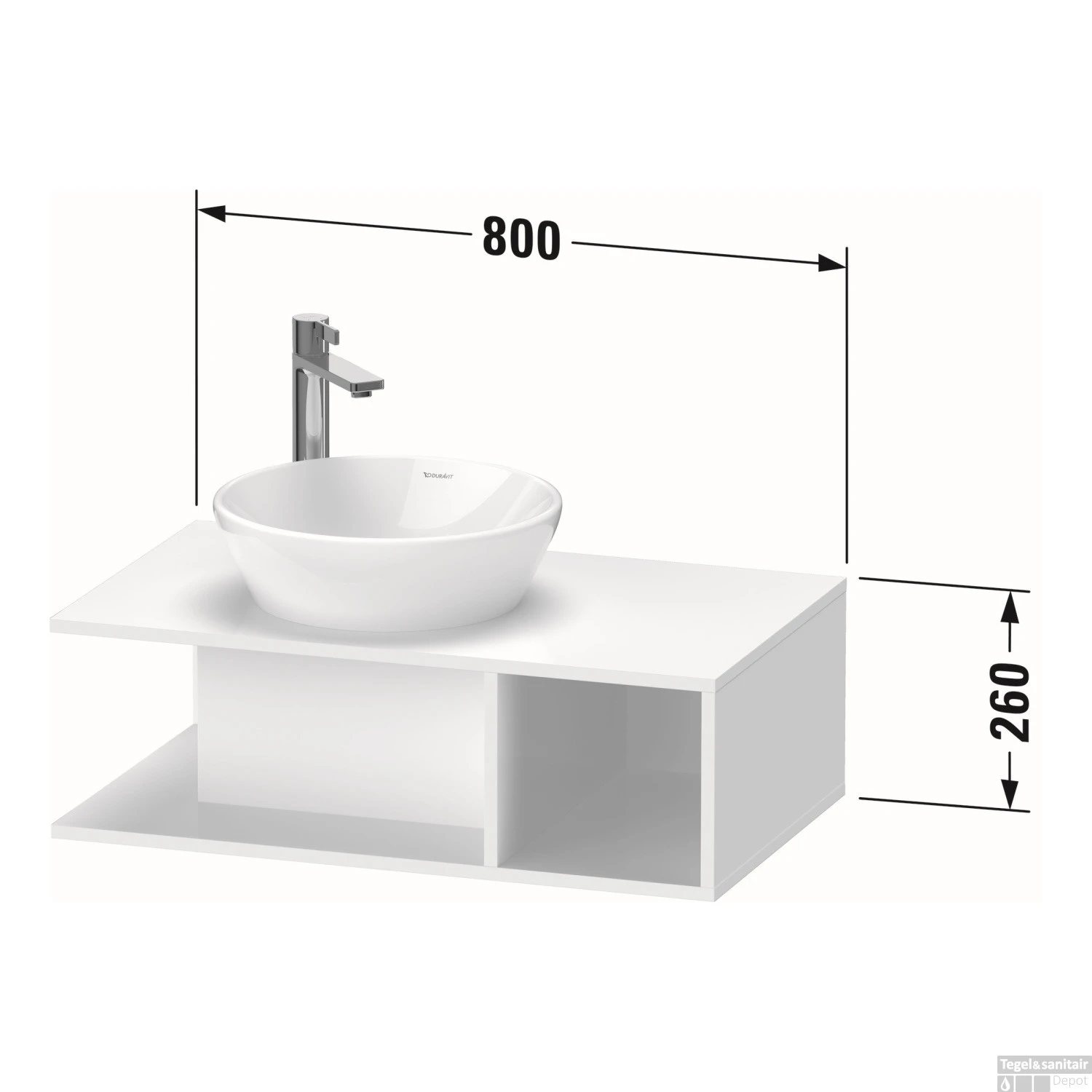 Badmeubel Duravit D-Neo Wand 80x48x26 Cm Rechts Mat Noten (Donker) 4 Badmeubel Duravit D-Neo Wand 80x48x26 Cm Rechts Mat Noten (Donker) - Afbeelding 4