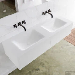 Tegeldepot Woonwinkel -Duravit Verkoop badmeubel met solid surface wastafel model lagom top white 00073