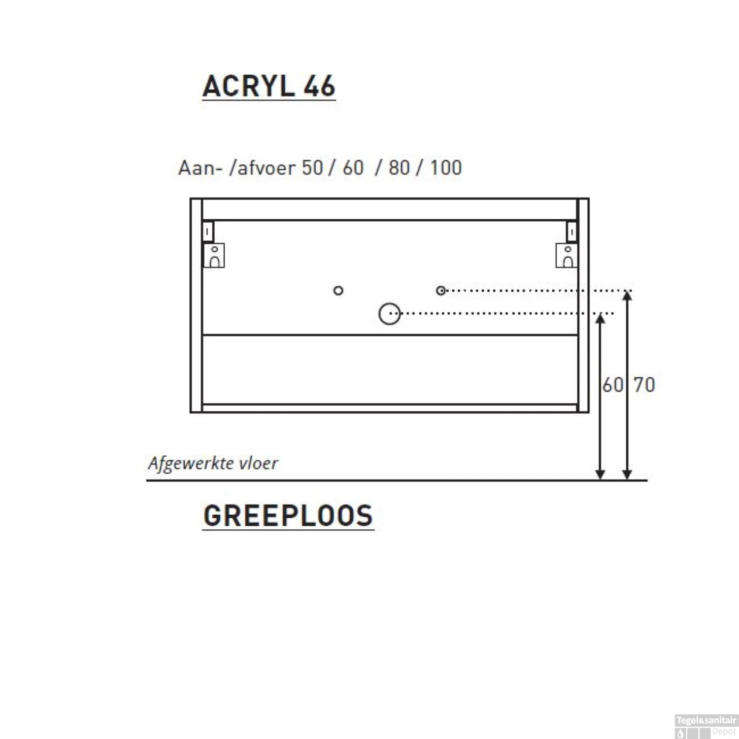 Badkamermeubel Boss & Wessing Pepper Acryl Wastafel Met Kraangat 80x55x46 Cm Wit 5 Badkamermeubel Boss & Wessing Pepper Acryl Wastafel Met Kraangat 80x55x46 Cm Wit - Afbeelding 5