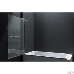 Badwand Best Design Erico 80x140 Cm Met Handdoekbeugel NANO Veiligheidsglas 6mm -Duravit Verkoop badwand best design erico 80x140cm detail1