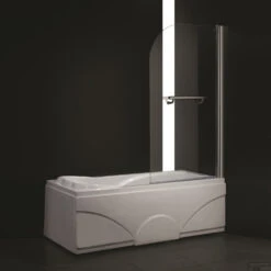 Badwand Boss & Wessing Bibi Afgerond 80x140cm Scharnierend Omkeerbaar 6mm -Duravit Verkoop badwand boss wessing bibi afgerond 80x140cm scharnierend omkeerbaar 6mm 2 1