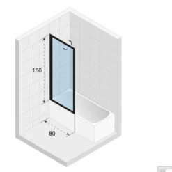 Badwand Riho Lucid GD501 Omkeerbaar Verstelbaar Aluminium 150x80 Cm Mat Wit -Duravit Verkoop badwand riho lucid gd501 omkeerbaar verstelbaar aluminium 150x80 cm mat zwart tech 1
