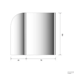 Badwand Royal 6 Mm Glas 70/40x140 Cm Chroom -Duravit Verkoop badwand royal 6 mm glas 70 40x140 cm chroom tech
