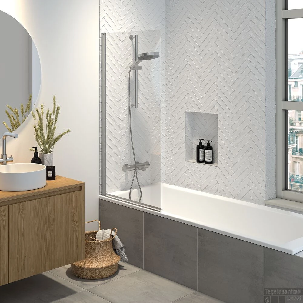 Badwand Sealskin Hooked Omkeerbaar 75x140 Cm Zilver 1 Badwand Sealskin Hooked Omkeerbaar 75x140 Cm Zilver