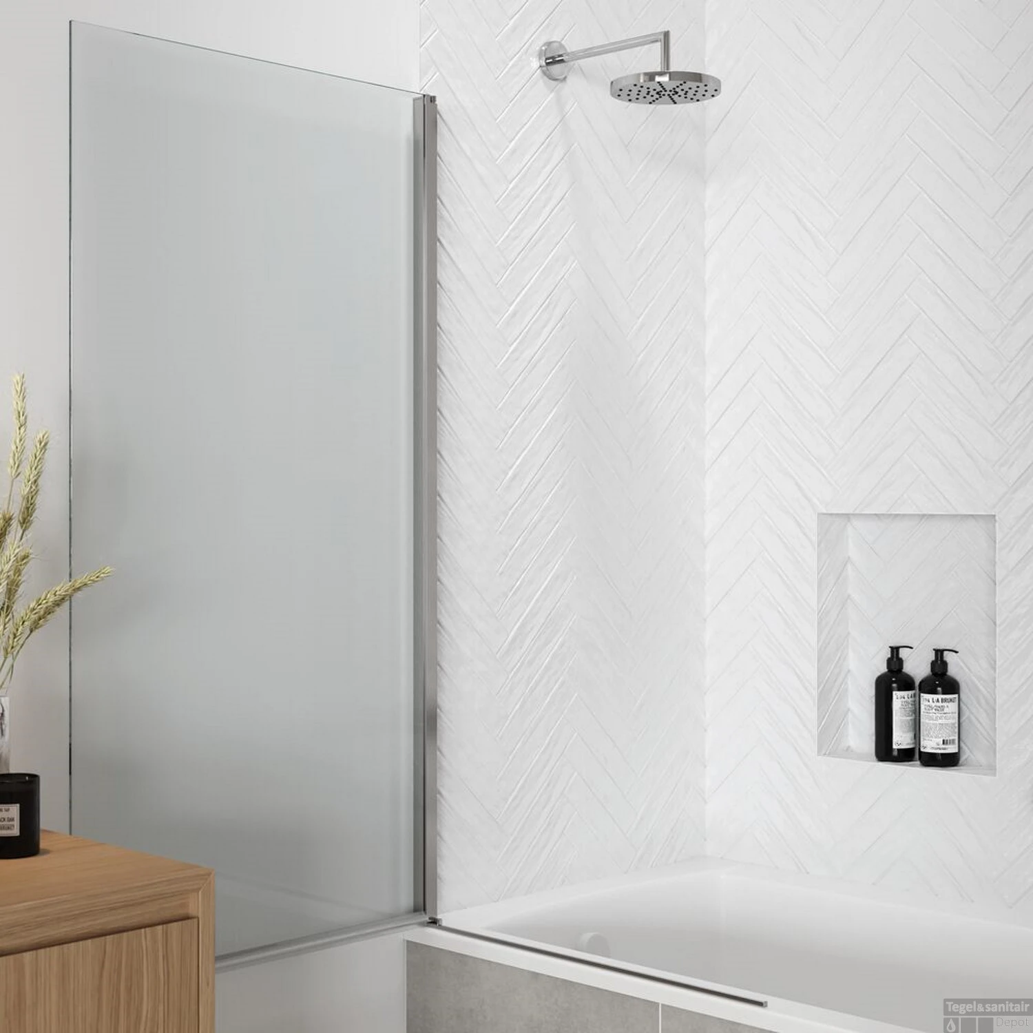 Badwand Sealskin Hooked Omkeerbaar 75x140 Cm Zilver 2 Badwand Sealskin Hooked Omkeerbaar 75x140 Cm Zilver - Afbeelding 2