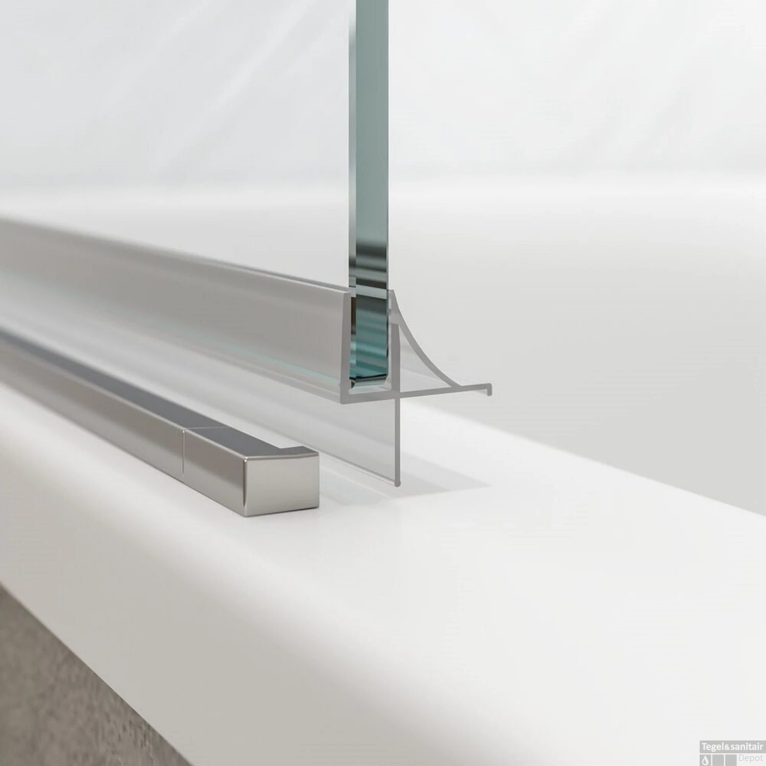 Badwand Sealskin Hooked Omkeerbaar 75x140 Cm Zilver 4 Badwand Sealskin Hooked Omkeerbaar 75x140 Cm Zilver - Afbeelding 4